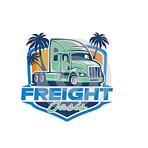Truck logo design vector template