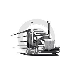 Truck Logo. Vector Illustration Good For Mascot Or Logo For Freight Forwarding Industry