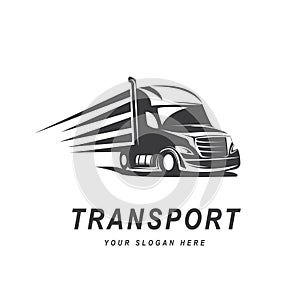 Truck Logo. Vector Illustration Good For Mascot Or Logo For Freight Forwarding Industry