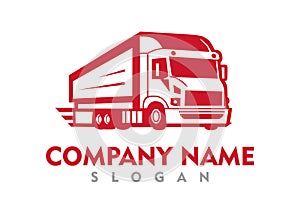 truck logotype on white background