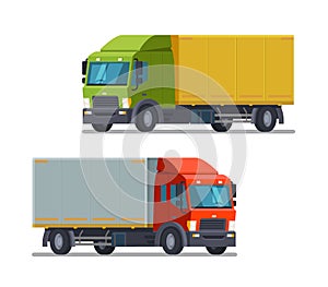 Truck, lorry icon or symbol. Delivery, logistics concept. Vector illustration