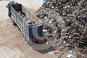 Truck with metal scrap photo