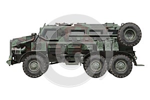 Truck military army car, side view