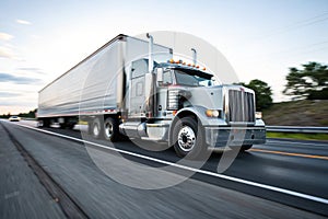 Truck with motion blur