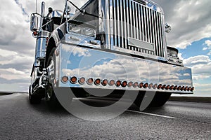 truck moving on a country highway