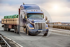 truck moving on a country highway