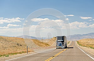 Truck on Nevada desert highway