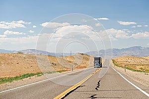 Truck on Nevada desert road