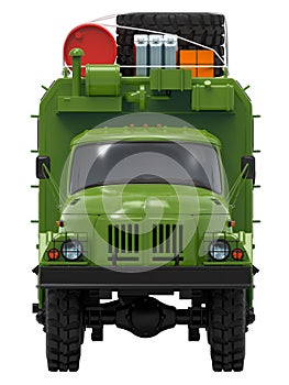 Truck off-road military apocalypse front