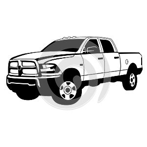 Truck off road pick up vector illustration flat style