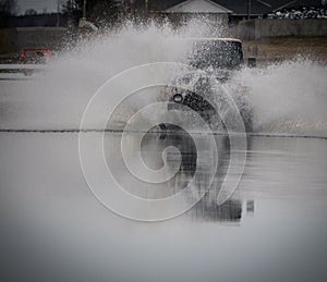 Truck off road spray water