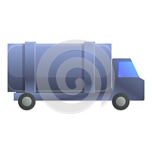 Truck oil tank icon, cartoon style