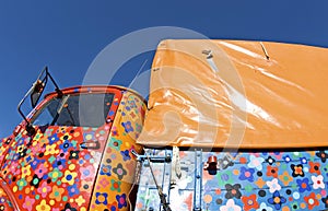 Truck, old colorful lorry.