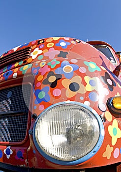 Truck, old colorful lorry.