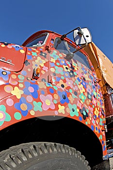 Truck, old colorful lorry.