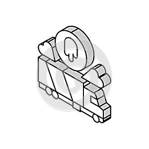 truck painting services isometric icon vector illustration