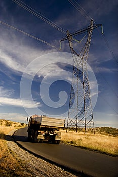 Truck on a road