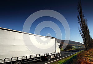 Truck on the road