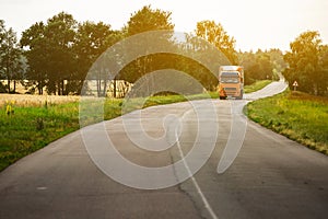 Truck on the road