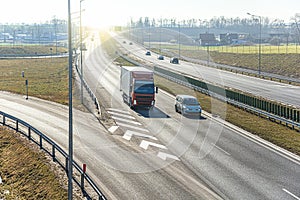 Truck on the roads of Europe.