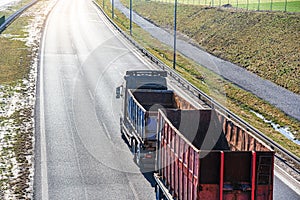 Truck on the roads of Europe.