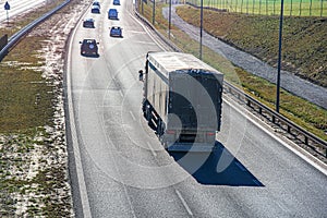 Truck on the roads of Europe.