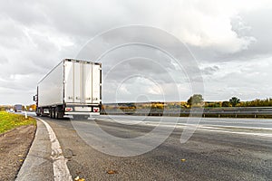 Truck on the roads of Europe . Truck