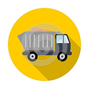 Truck with sand icon