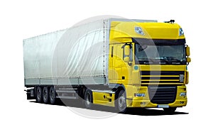 Truck with semi trailer photo