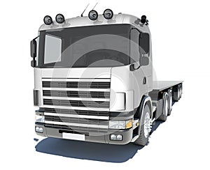 Truck with semitrailer platform