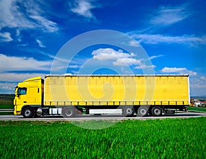 Truck shipping goods