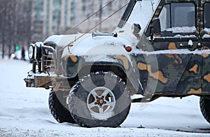 Truck in the snow