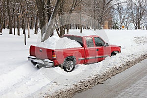 Truck Stuck in Snowbank or Ditch photo