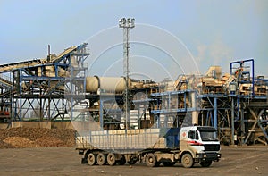 Truck in sugar refinery