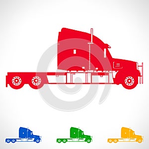 Truck symbol vector. Freight transportation.