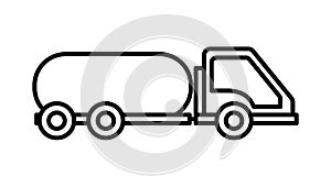 Truck tank transport oil production thick line