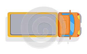 Truck Top View Flat Style Vector Icon