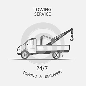 Truck for towing and recovery photo