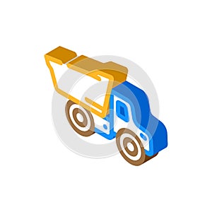 truck toy child isometric icon vector illustration