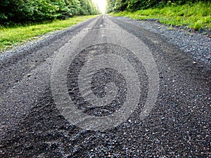 Truck Tracks on A Dirty Road