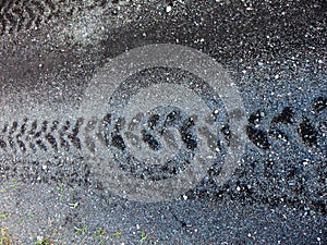 Truck Tracks on A Dirty Road