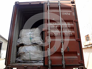 Truck trailer with chemical bag