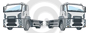 Truck without trailer. Vector illustration on a white background photo