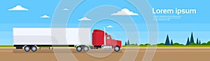 Truck Trailer Road Cargo Shipping Freight Transportation