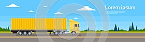 Truck Trailer Road Cargo Shipping Freight Transportation