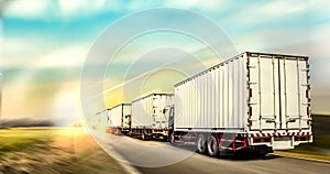 Truck transport logistic concept template.