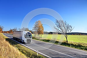 Truck transport on the road