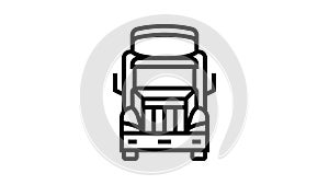 truck transport vehicle line icon animation