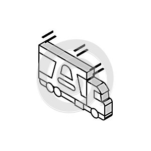 truck transportation candy isometric icon vector illustration