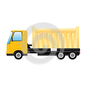 Truck transportation cartoon vector illustration isolated object